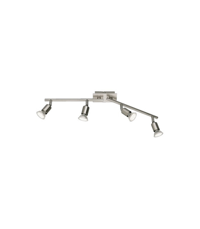 Nimes Modern 4 Light Ceiling Spotlight Bar Nickel Matt 3000K-2