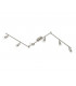 Nimes Modern 6 Light Ceiling Spotlight Bar Nickel Matt 3000K-2