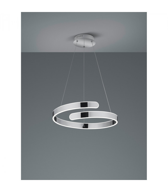 Parma Modern LED Pendant Ceiling Light Chrome 4000K-2