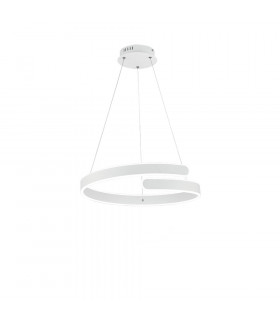 Parma Modern LED Pendant Ceiling Light White Matt 4000K-1