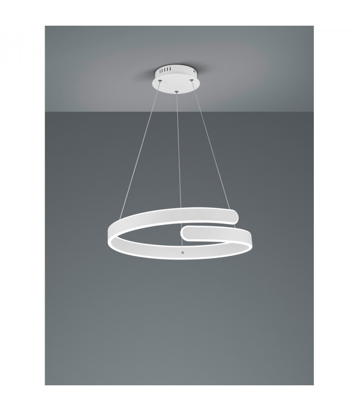 Parma Modern LED Pendant Ceiling Light White Matt 4000K-2