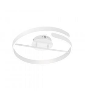 Parma Modern LED Semi Flush Light White Matt 4000K-1