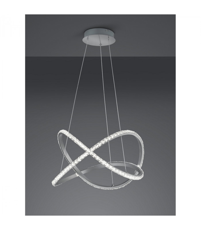 Rubin Modern RGBW LED Pendant Ceiling Light Brushed aluminium 3000K Remote control-2