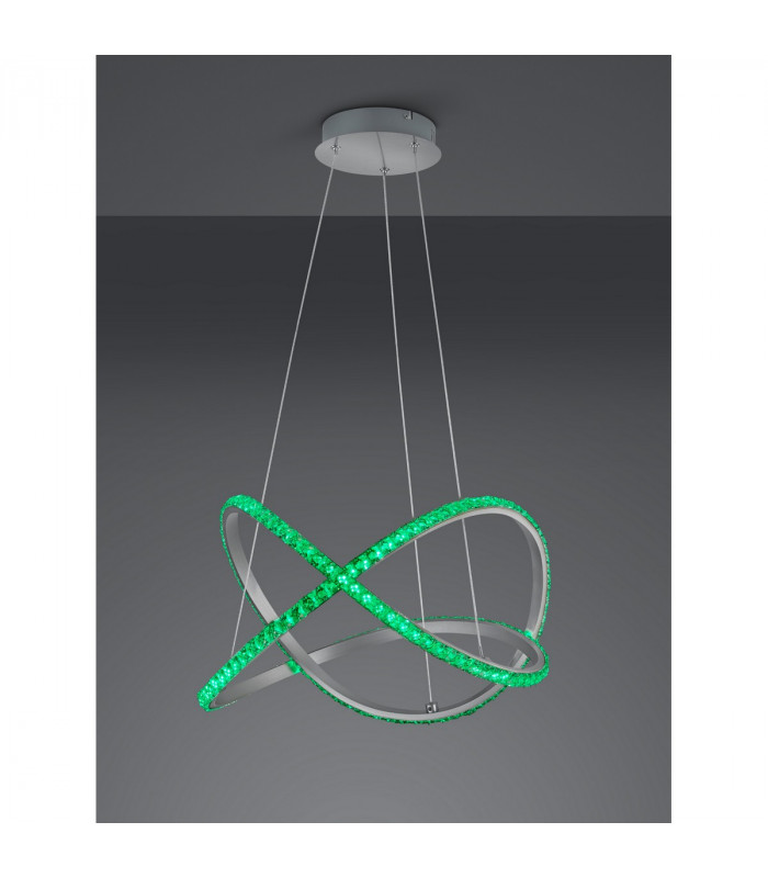 Rubin Modern RGBW LED Pendant Ceiling Light Brushed aluminium 3000K Remote control-4