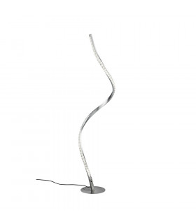 Rubin Modern RGBW LED Integrated Floor Lamp Brushed aluminium 3000K Remote control-1