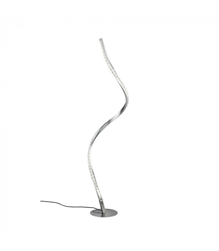 Rubin Modern RGBW LED Integrated Floor Lamp Brushed aluminium 3000K Remote control-1