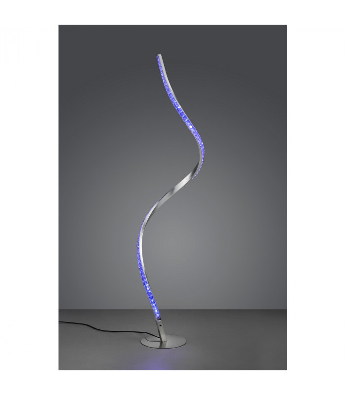Rubin Modern RGBW LED Integrated Floor Lamp Brushed aluminium 3000K Remote control-3