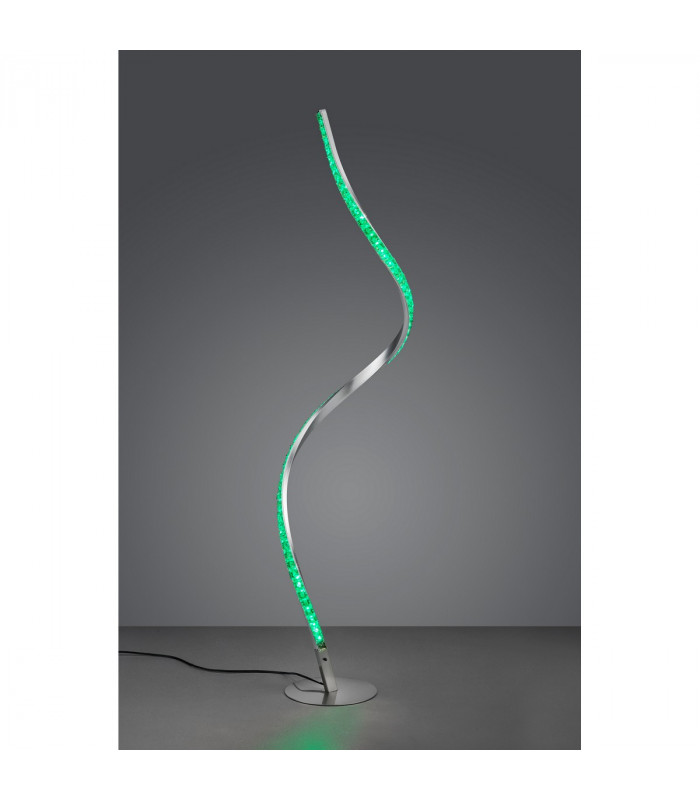 Rubin Modern RGBW LED Integrated Floor Lamp Brushed aluminium 3000K Remote control-5