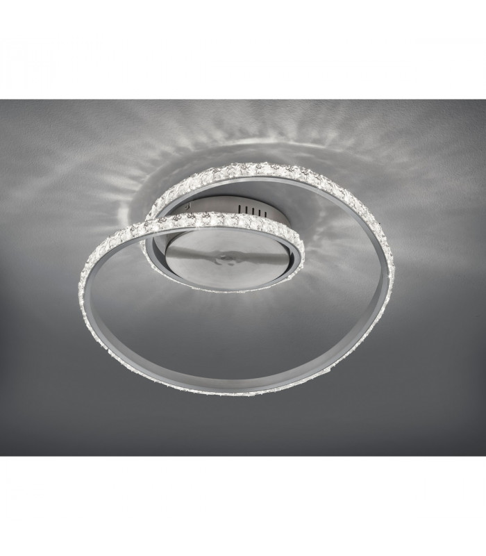 Rubin Modern RGBW LED Semi Flush Light Brushed aluminium 3000K Remote control-2