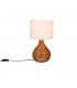 Sprout Modern Table Lamp with Round Shade natural finish-1