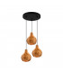 Sprout Modern 3 Light Cluster Pendant Ceiling Light natural finish-1