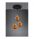 Sprout Modern 3 Light Cluster Pendant Ceiling Light natural finish-5
