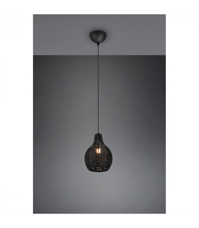 Sprout Modern Wire Frame Pendant Ceiling Light Black-2