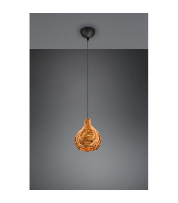 Sprout Modern Wire Frame Pendant Ceiling Light natural finish-2