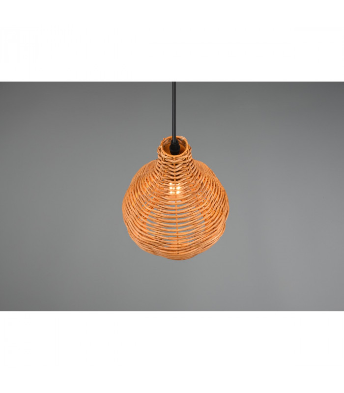 Sprout Modern Wire Frame Pendant Ceiling Light natural finish-3