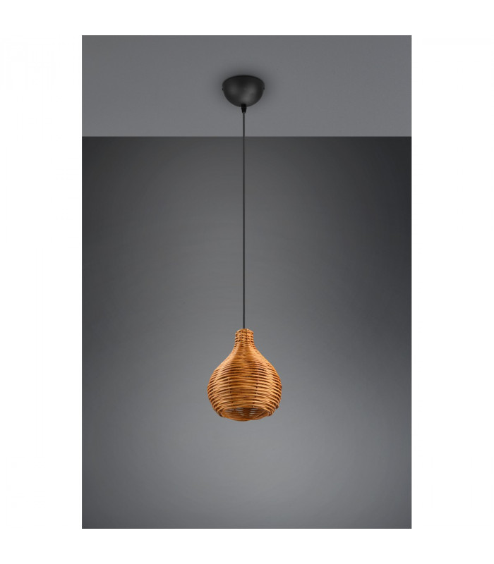 Sprout Modern Wire Frame Pendant Ceiling Light natural finish-5