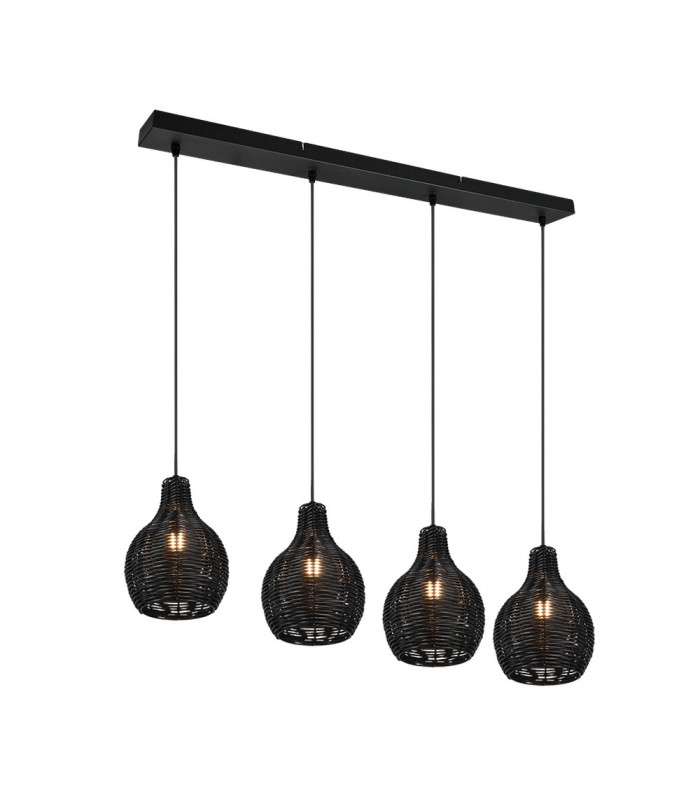Sprout Modern 4 Light Bar Pendant Ceiling Light Black-1