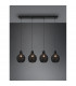 Sprout Modern 4 Light Bar Pendant Ceiling Light Black-3