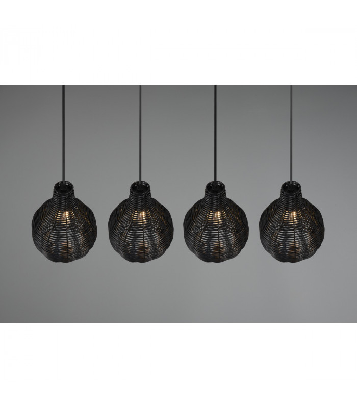 Sprout Modern 4 Light Bar Pendant Ceiling Light Black-4