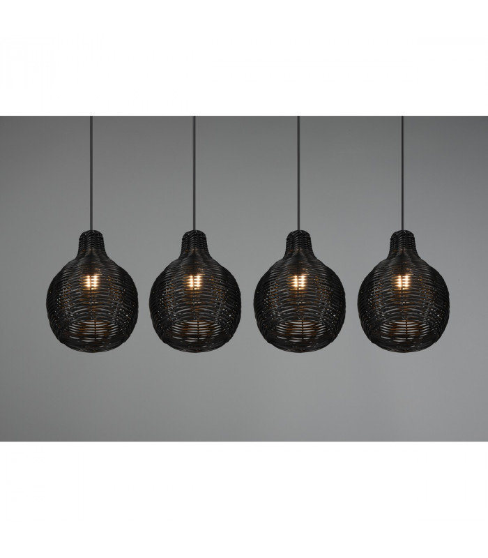 Sprout Modern 4 Light Bar Pendant Ceiling Light Black-5