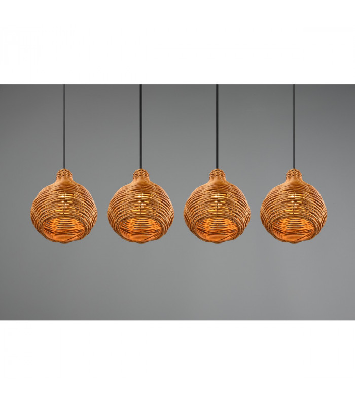 Sprout Modern 4 Light Bar Pendant Ceiling Light natural finish-5