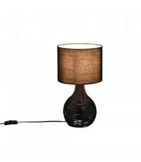 Sprout Modern Table Lamp with Round Shade Black-1