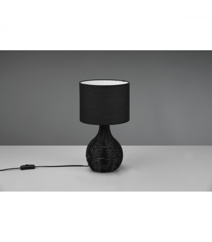 Sprout Modern Table Lamp with Round Shade Black-3