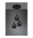 Sprout Modern 3 Light Cluster Pendant Ceiling Light Black-2
