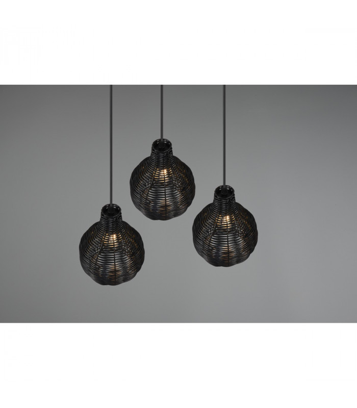 Sprout Modern 3 Light Cluster Pendant Ceiling Light Black-3