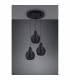 Sprout Modern 3 Light Cluster Pendant Ceiling Light Black-5