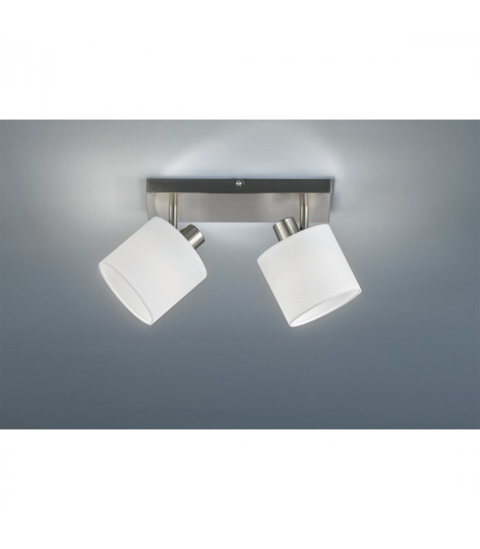 Tommy Modern 2 Light Twin Ceiling Spotlight Nickel Matt-1