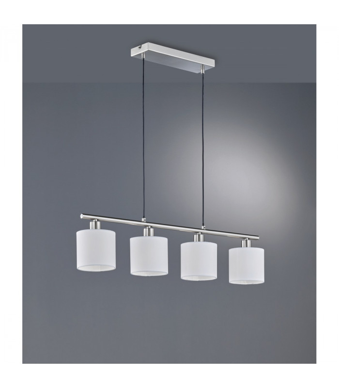 Tommy Modern 4 Light Bar Pendant Ceiling Light Nickel Matt-1
