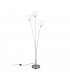 Tommy Modern 3 Light Multi Arm Floor Lamp Nickel Matt with Footswitch-1
