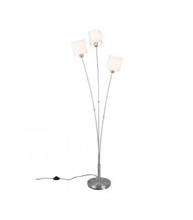 Tommy Modern 3 Light Multi Arm Floor Lamp Nickel Matt with Footswitch-1