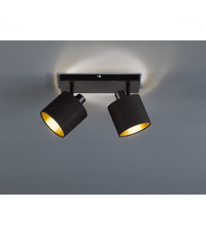Tommy Modern 2 Light Twin Ceiling Spotlight Black Matt-1