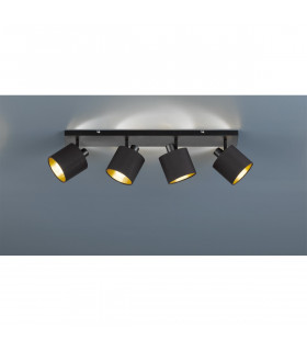 Tommy Modern 4 Light Ceiling Spotlight Bar Black Matt-1