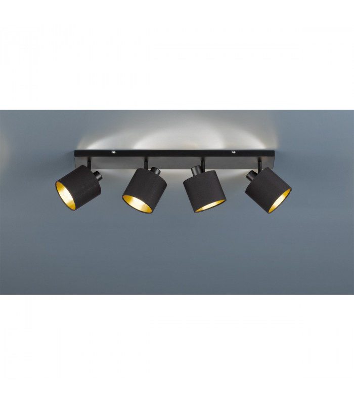 Tommy Modern 4 Light Ceiling Spotlight Bar Black Matt-1