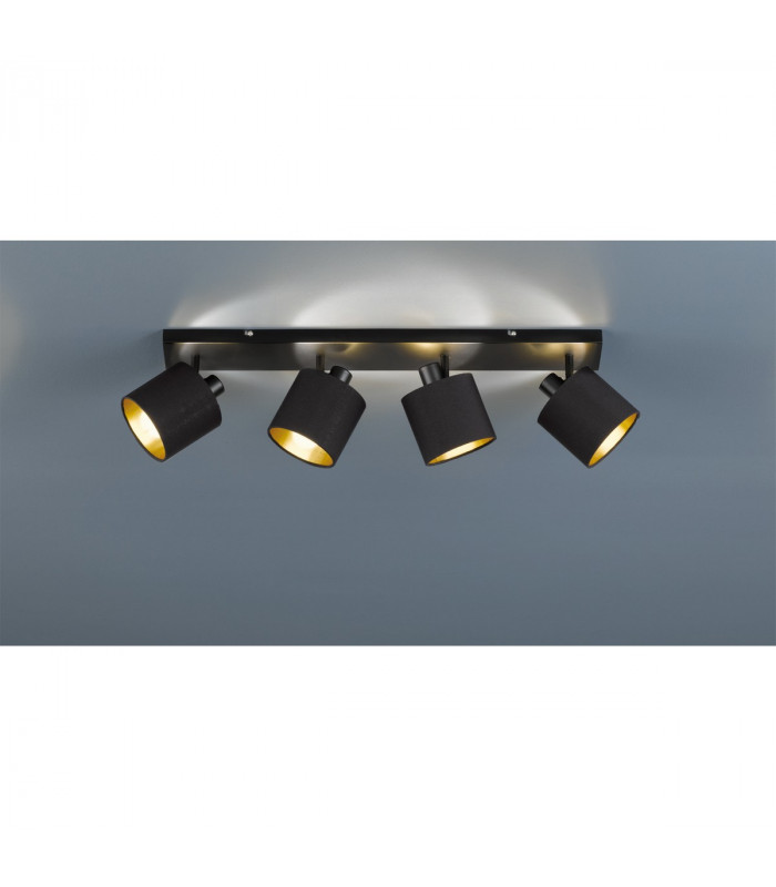 Tommy Modern 4 Light Ceiling Spotlight Bar Black Matt-2