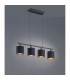 Tommy Modern 4 Light Bar Pendant Ceiling Light Black Matt-1