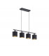 Tommy Modern 4 Light Bar Pendant Ceiling Light Black Matt-2
