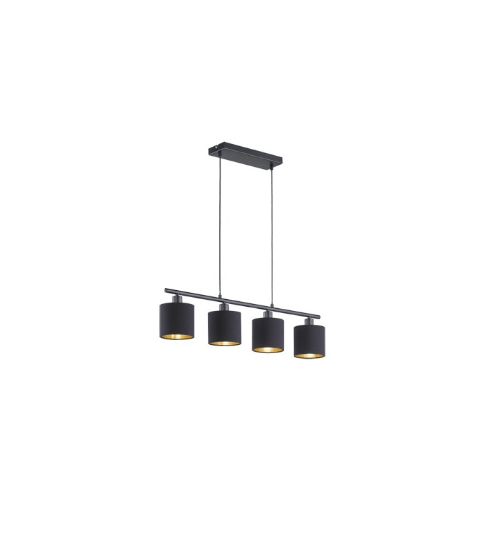Tommy Modern 4 Light Bar Pendant Ceiling Light Black Matt-2