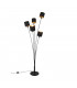 Tommy II Modern 5 Light Multi Arm Floor Lamp Black Matt with Footswitch-1