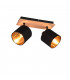 Tommy Modern 2 Light Twin Ceiling Spotlight Wood coloured-1