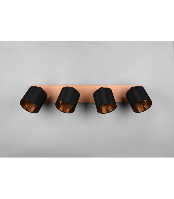 Tommy Modern 4 Light Ceiling Spotlight Bar Wood coloured-4