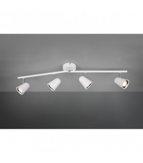 Toulouse Modern 4 Light Ceiling Spotlight Bar White Matt 3000K-1