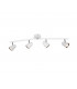 Toulouse Modern 4 Light Ceiling Spotlight Bar White Matt 3000K-3