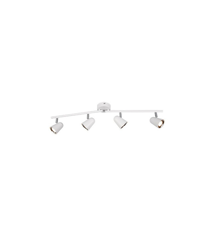 Toulouse Modern 4 Light Ceiling Spotlight Bar White Matt 3000K-3