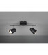 Toulouse Modern 2 Light Twin Ceiling Spotlight Black Matt 3000K-1