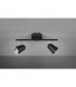 Toulouse Modern 2 Light Twin Ceiling Spotlight Black Matt 3000K-2