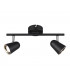 Toulouse Modern 2 Light Twin Ceiling Spotlight Black Matt 3000K-3